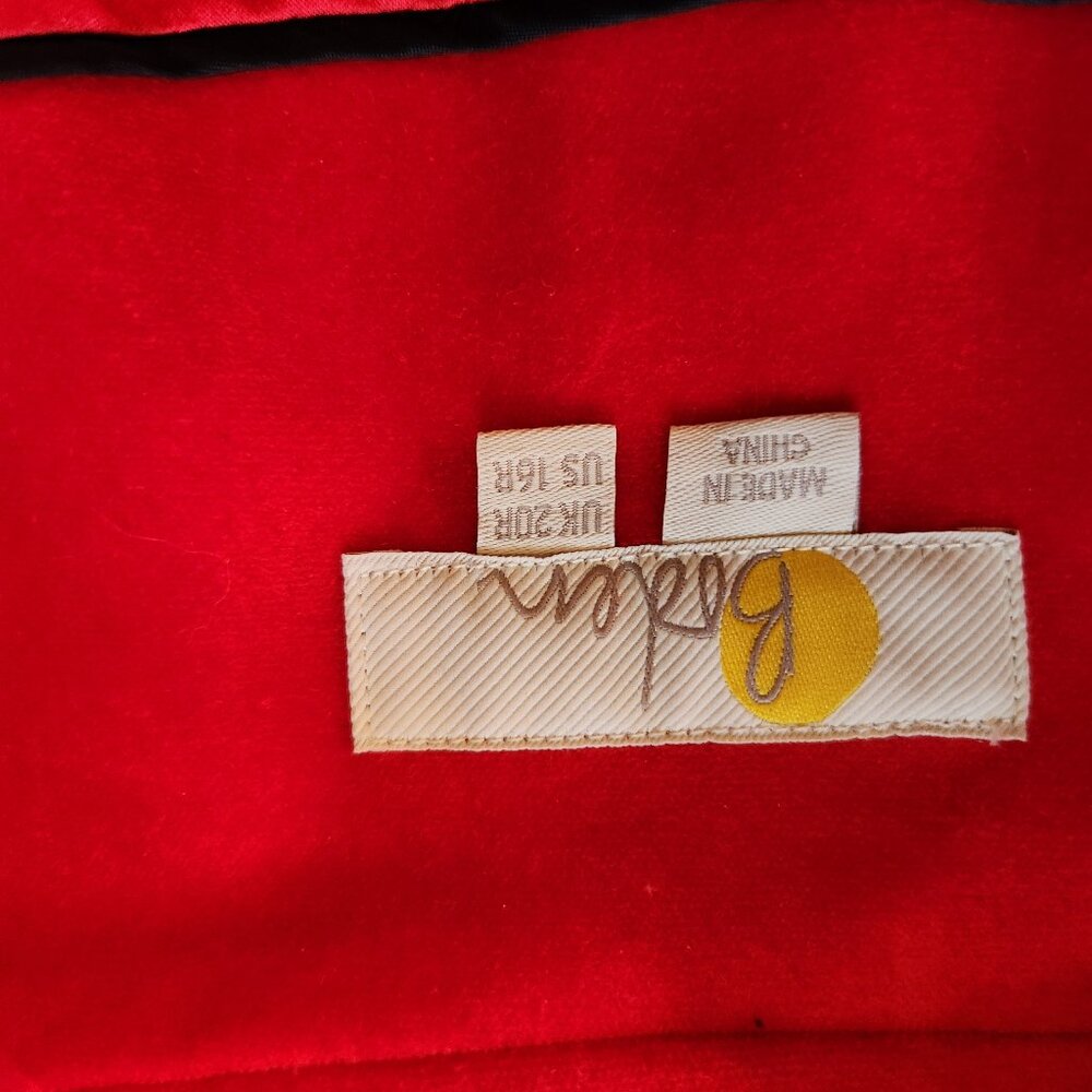 Red velvet Boden blazer, size 16, never worn. - Picture 2 of 3